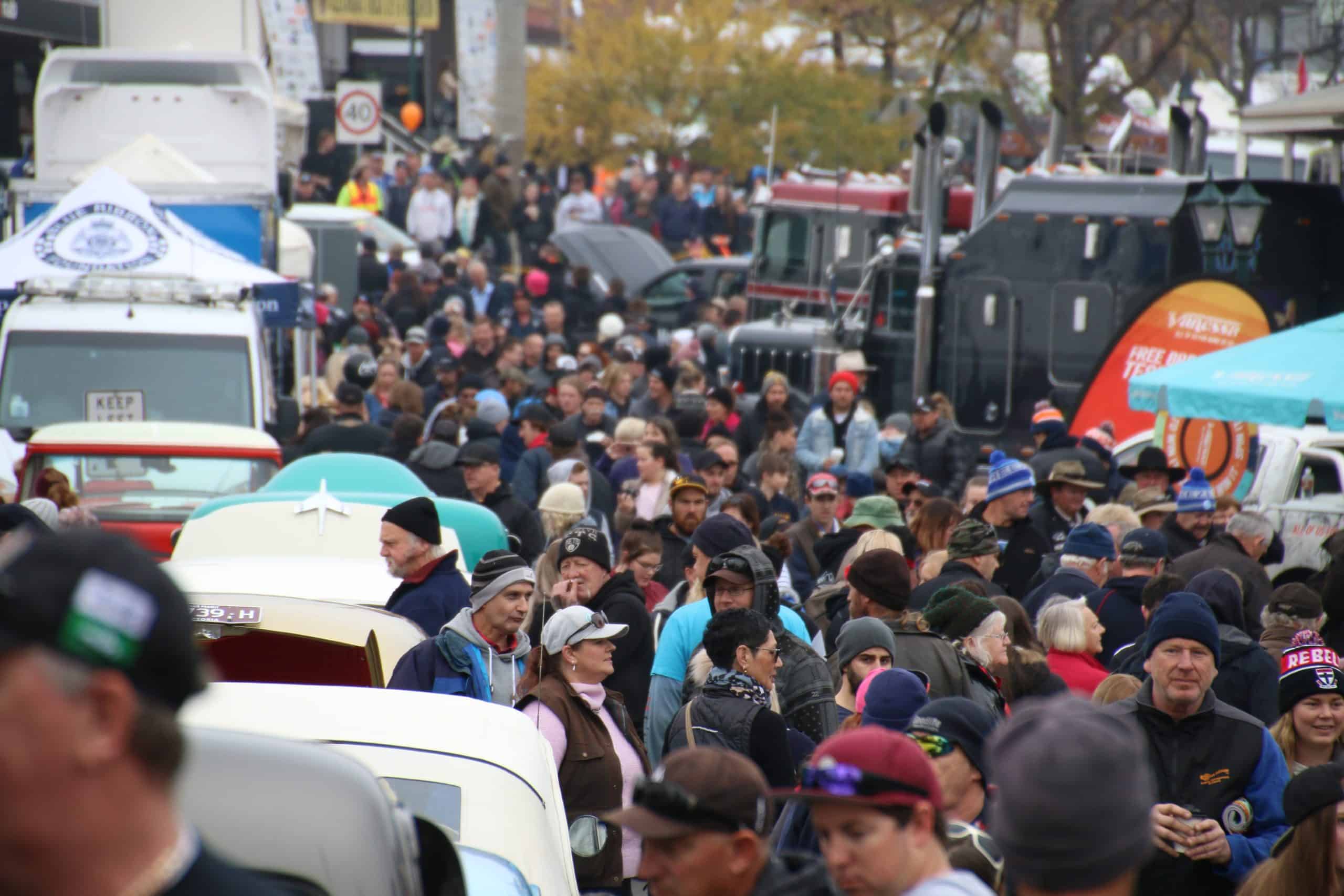 Crowd amongst trucks 2018